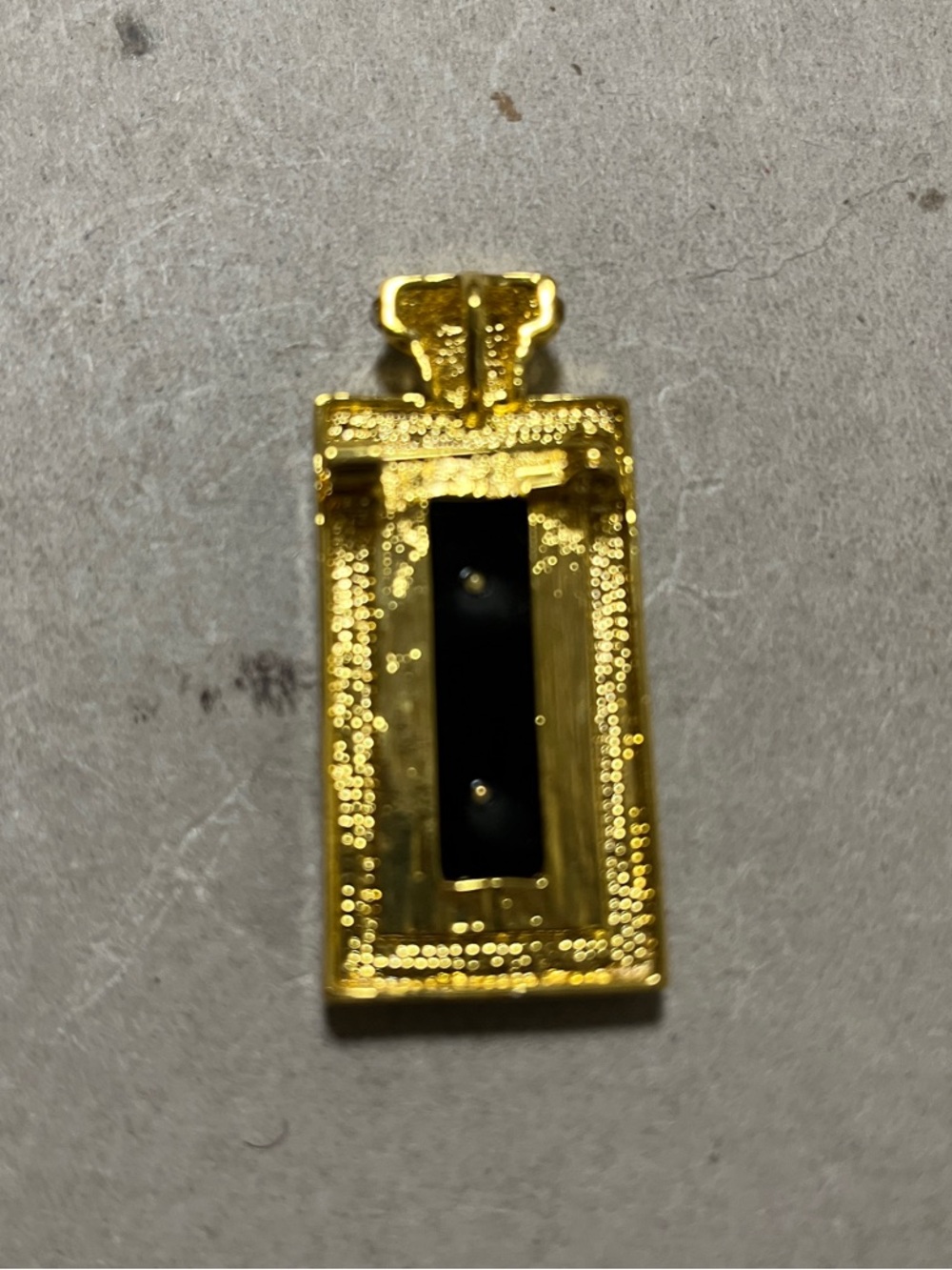 Saint Laurent Gold and Black YSL Perfume Bottle Brooch - Picture 2 of 2